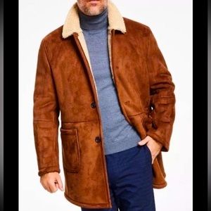 Ralph Lauren Lefferts Classic-Fit Faux-Shearling Overcoat 42R